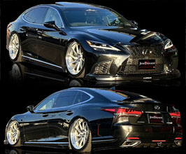 Job Design Guns Style Stance Generation Aero Spoiler Lip Kit (FRP) for Lexus LS500 / LS500h