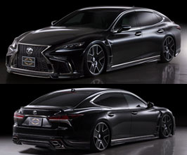 WALD Executive Line Half Spoiler Kit (ABS with Dark Chrome) for Lexus LS 5