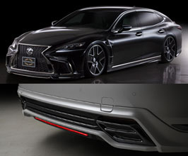 WALD Executive Line Half Spoiler Kit - Hybrid Version (ABS with Dark Chrome) for Lexus LS500 / LS500h F Sport