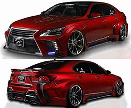 Black Pearl Complete Cross Bone Jewelry Line Diamond Sport Series Wide Body Kit (FRP) for Lexus LS XF40 Late