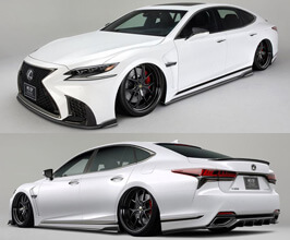 AIMGAIN Pure VIP Sport Aero Spoiler Lip Kit with Type-1 Rear Diffuser for Lexus LS XF50