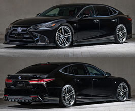 Mz Speed Prussian Blue Aero Half Spoiler Lip Kit (Quad Exhaust Type) for Lexus LS XF50