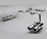 Ganador PBS Exhaust System with Mid Silencer and Quad Square Tips (Stainless)