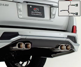 Meiwa Elford Quad Exhaust System with Carbon Panel (Stainless) for Lexus LX570