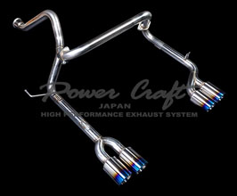 Power Craft Exhaust System with Muffler-Delete and Quad Tips for Modellista (Stainless) for Lexus LX 3