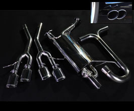 EXHAUTECH Variable Valve Exhaust System with Quad Oval Side Outlet Tips (Stainless) for Lexus LX J200 Late