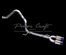 Power Craft Exhaust System with Muffler-Delete and Dual Tips for Modellista (Stainless) for Lexus LX570