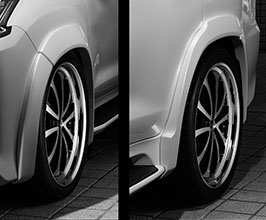 Mz Speed LUV Line Front and Rear 45mm Over Fenders (FRP) for Lexus LX J200 Late