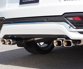 Meiwa Exhaust System with Quad Square Tips - Type X (Stainless) for Lexus LX J300