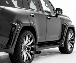WALD Sports Line Black Bison Front and Rear 65mm Wide Over Fenders (ABS) for Lexus LX J300