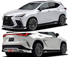 ROWEN Aero Spoiler Lip Kit with Front LEDs and Quad Exhaust Tips for Lexus NX 2
