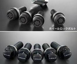 Lexus JDM Factory Option Wheel Bolts with Locks (Black