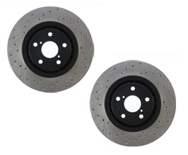 StopTech Sport 334mm Drilled Brake Rotors - Rear for Lexus RC350 / RC200t