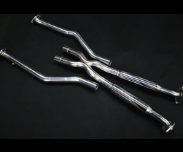 EXHAUTECH Racing Front and Center Mid Pipes (Stainless) for Lexus RCF USC10