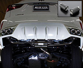 AIMGAIN VIP EXE Loop Muffler Exhaust System with Quad Carbon Tips (Stainless) for Lexus RX 4