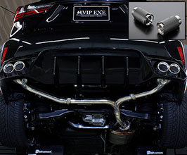 AIMGAIN VIP EXE Muffler-Delete Exhaust System with Quad Carbon Tips (Stainless) for Lexus RX450h