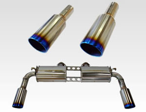 Levante Rear Section Exhaust System with Dual Ti Tips - Type B (Stainless) for Lexus SC 2