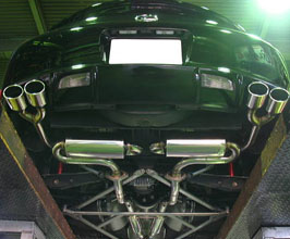 Suruga Speed PFS Loop Exhaust System with Quad Tips for TOMS Rear Bumper (Stainless) for Lexus SC 2