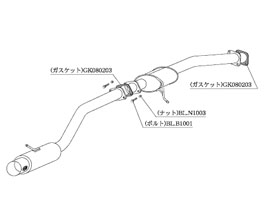 Kakimoto Racing Hyper FullMega N1+ Rev Exhaust System (Stainless) for Toyota Soarer 1JZ-GTE