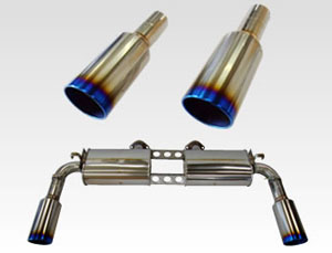 Levante Rear Section Exhaust System with Dual Ti Tips - Type B (Stainless) for Lexus SC Z40