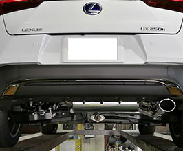 Suruga Speed PFS Loop Sound Muffler Exhaust System - Single Tip (Stainless) for Lexus UX ZA10