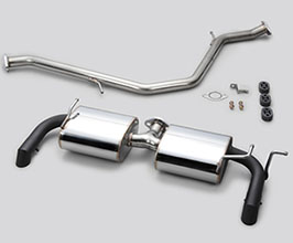 TOMS Racing Barrel Exhaust System with Downtail Tips for TOMS Rear (Stainless) for Lexus UX250 FWD