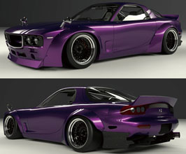 TRA KYOTO Co PANDEM Wide Body Kit - BOSS Version (FRP) for Mazda RX-7 FD3S