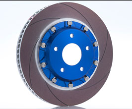 Endless Racing Brake Rotors - Front 2-Piece with Curving Slits for Mazda RX-7 FD3S with 17in Wheels