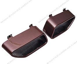 Exotic Car Gear Tail Pipe Exhaust Tip Covers (Red Carbon Kevlar) for McLaren 650S