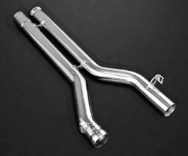 Capristo Middle Silencer Delete Pipes (Stainless) for Mercedes C63 AMG W204