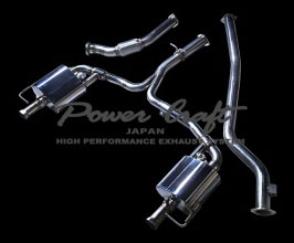 Power Craft Hybrid Exhaust Muffler System with Valves and Mid Pipes (Stainless) for Mercedes CLS-Class C257