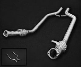 Capristo Middle Silencer Bypass Pipes with Cat Bypass (Stainless) for Mercedes SL-Class R231