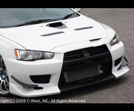 C-West Aero Front Bumper (PFRP) for Mitsubishi Lancer Evo X