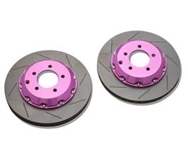 Biot 3-Piece D Nut Type Brake Rotors - Rear 330mm for Mitsubishi Lancer Evo X