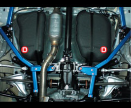 Cusco Lower Member Bar Power Braces - Rear (Steel) for Mitsubishi Lancer Evo X
