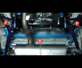 Cusco Lower Side Member Bar Power Braces - Rear (Steel) for Mitsubishi Lancer Evo X