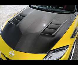 TOP SECRET Front Hood Bonnet with Vent Ducts (Dry Carbon Fiber) for Nissan Fairlady RZ34
