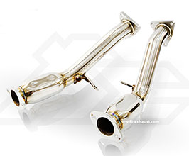 Fi Exhaust Ultra High Flow Cat Bypass Downpipes (Stainless) for Nissan Fairlady Z34