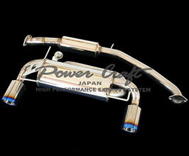 Power Craft Hybrid Exhaust Muffler System with Valve and Tips (Stainless) for Nissan Fairlady Z34