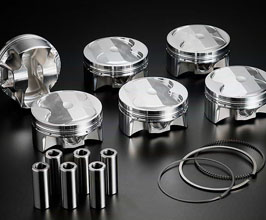 JUN P Series Excellent Piston Kit - 98.0mm Bore with Convexity Crown for Nissan 370Z Z34 VQ37VHR