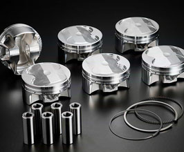 JUN P Series Excellent Piston Kit - 98.0mm Bore with Flat Crown for Nissan 370Z Z34 VQ37VHR