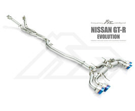Fi Exhaust Valvetronic Exhaust System with Front and Mid Pipes - Race (Stainless) for Nissan GTR R35