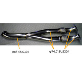 HKS Y-Pipe Center Pipe with Cat (Stainless) for Nissan GTR R35