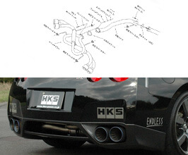 HKS Superior Spec-R Exhaust System (Titanium) for Nissan GTR R35