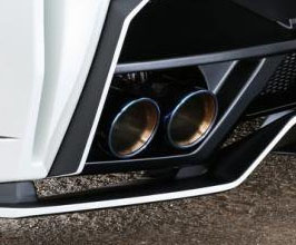 KUHL Exhaust System with Quad Slash Cut Tips (Stainless) for Nissan GTR R35