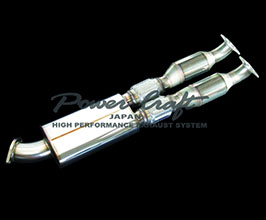 Power Craft Exhaust Y-Pipe with Catalysts and Sub-Silencer - 80mm Outlet (Stainless) for Nissan GTR R35