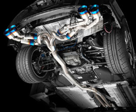 ROWEN PREMIUM01TR Heat Blue Titan Exhaust System with Valves - Regular Spec  (Ti) for Nissan GTR R35