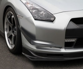 Kansai Service Front Bumper Canards (Carbon Fiber) for Nissan GTR R35