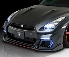ROWEN World Platinum Aero Front Bumper with LEDs for Nissan GTR R35