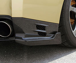 TOP SECRET Aero Rear Side Diffuser Under Spoilers (Carbon Fiber) for Nissan GTR R35